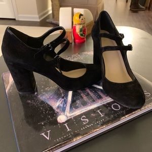 Suede Via Spiga heeled Mary Janes